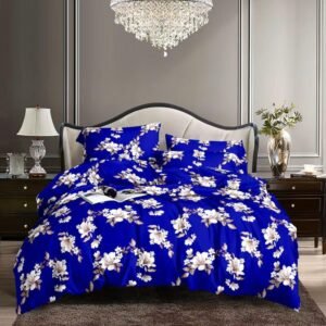 vibrant royal blue floral duvet set with white blossoms vibrant royal blue floral duvet set with white blossoms