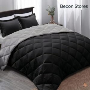 black and grey duvet set: reversible | becon stores