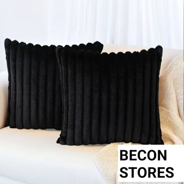 black fluffy braided pillow: soft luxury square cushion black fluffy braided pillow: soft luxury square cushion
