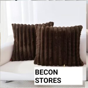 brown braided lumbar pillow: warm rectangular cushion
