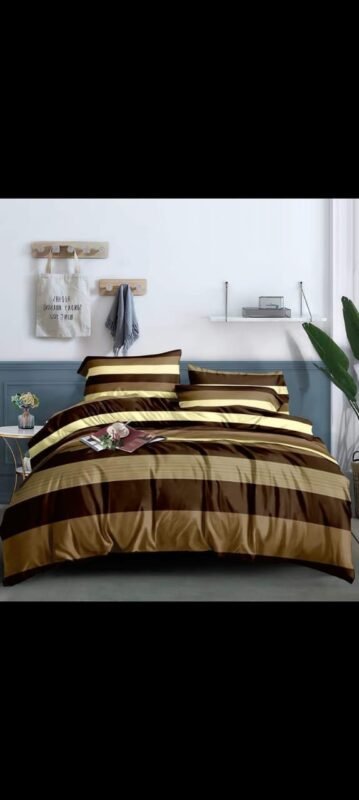 brown stripe duvet nigeria | satin bedding | becon stores