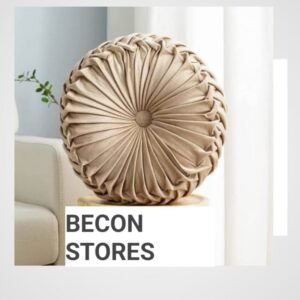 burnt orange pleated pillow: luxury velvet cushion