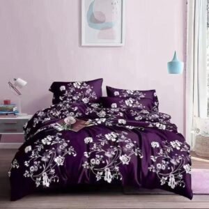 purple duvet set nigeria | floral | becon stores