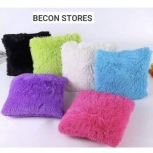 fluffy braided throw pillow: luxury beige cushion