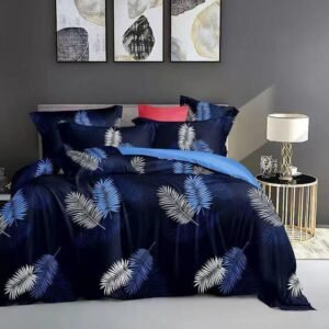 tropical leaf duvet nigeria | navy blue | becon stores
