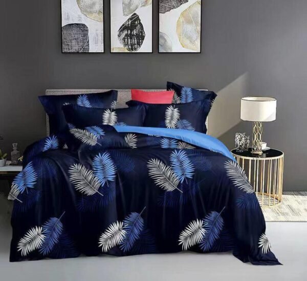 tropical leaf duvet nigeria | navy blue | becon stores