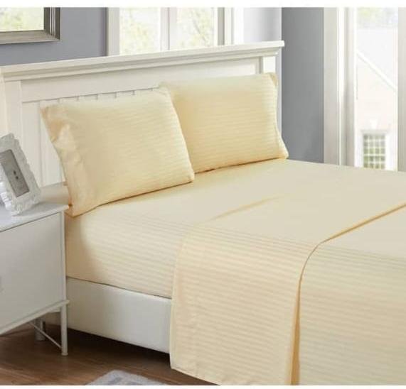 Cream Stripe Bedsheet Set 4by6 6by6 7by7