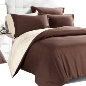 brown cream reversible duvet set nigeria | 4x6 7x7