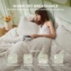 cream cut plush fur bedsheet and duvet set 4by6 6by6