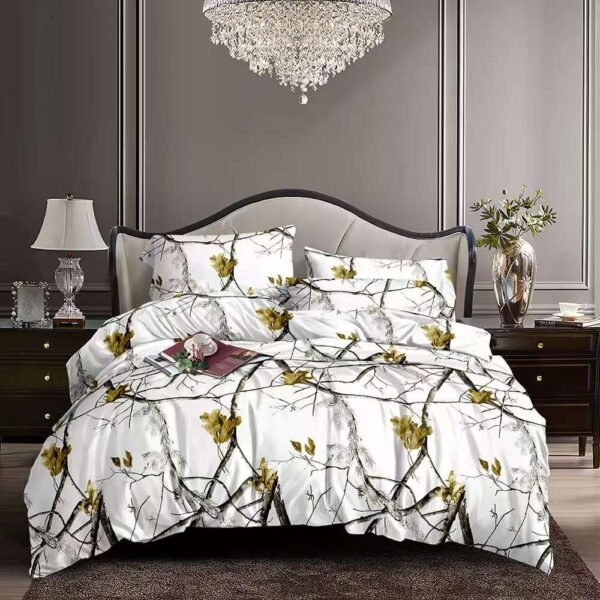 black floral duvet set | red & yellow rose bedding | becon stores