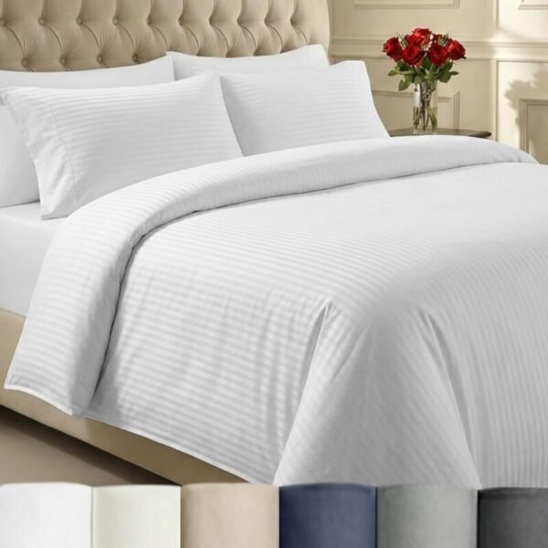 white stripe hotel quality duvet set nigeria | becon stores white stripe hotel quality duvet set nigeria | becon stores