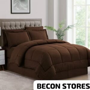 brown comforter set – soft striped bedding brown comforter set – soft striped bedding