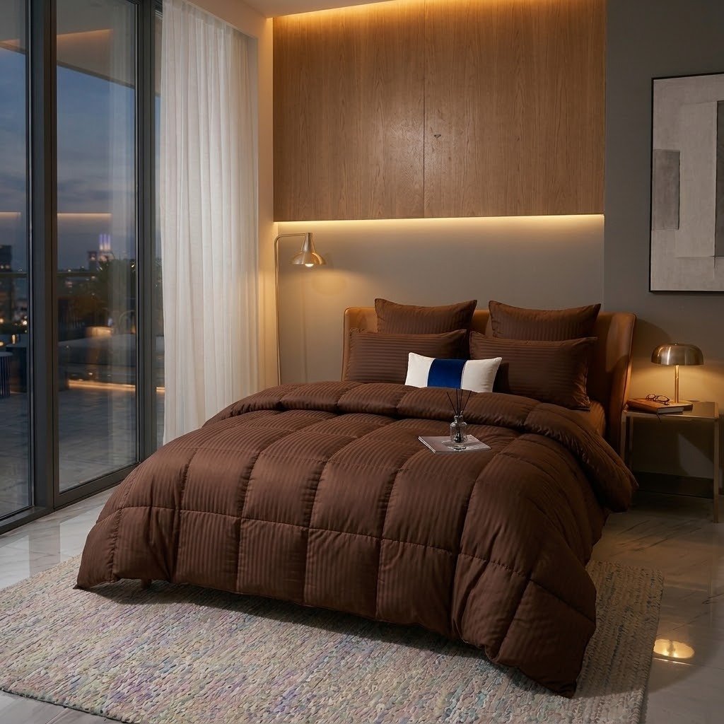 Brown comforter set